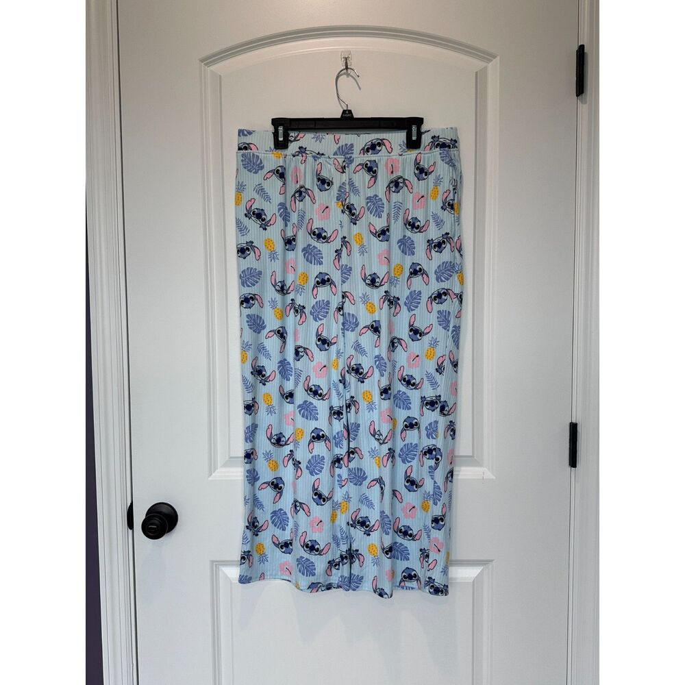NWT Disney Lilo & Stitch Pajama Pants Ribbed Velour Size XL
